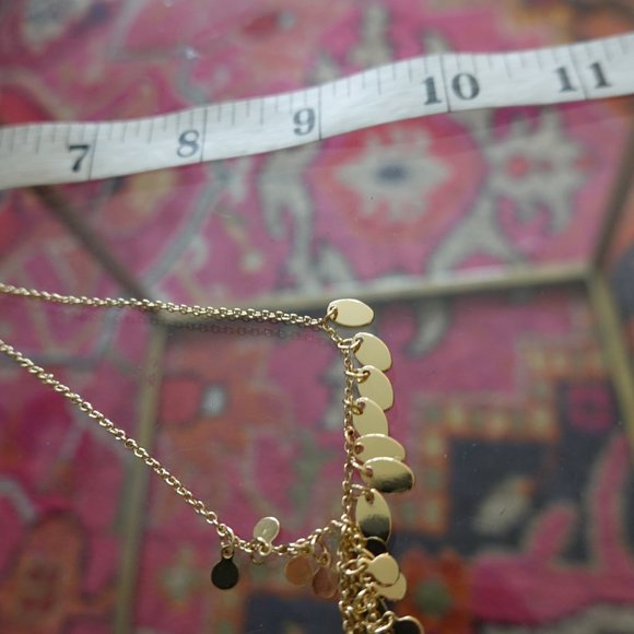 (NWT) Gold Pallettes 3-Tier Drop Statement Necklace 16" w/ 3" ext. - Picture 8 of 11